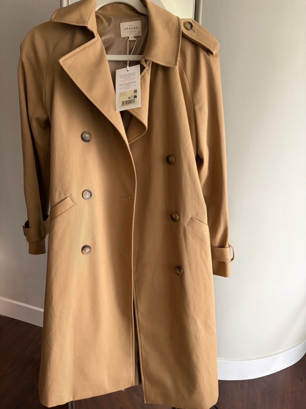 Sezane Scott Trench Camel